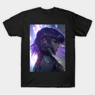 Cybernetic Journeys: Ghost in the Shell Aesthetics, Techno-Thriller Manga, and Mind-Bending Cyber Warfare Art T-Shirt